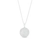 Thumbnail Image 1 of Diamond Accent Beaded Circle Pendant Necklace in Sterling Silver