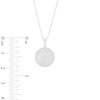 Thumbnail Image 1 of Diamond Accent Beaded Circle Pendant Necklace in Sterling Silver