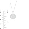 Thumbnail Image 2 of Diamond Accent Beaded Circle Pendant Necklace in Sterling Silver
