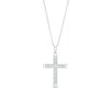 Thumbnail Image 1 of 1/20 CT. T.W. Diamond Cross Necklace in Sterling Silver