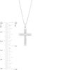 Thumbnail Image 2 of 1/20 CT. T.W. Diamond Cross Necklace in Sterling Silver