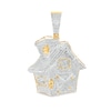 Thumbnail Image 0 of 1/20 CT. T.W. Diamond House Necklace Charm in Sterling Silver with 14K Gold Plate