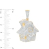 Thumbnail Image 1 of 1/20 CT. T.W. Diamond House Necklace Charm in Sterling Silver with 14K Gold Plate