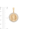 Thumbnail Image 2 of 1/5 CT. T.W. Diamond Jesus Head Medallion Necklace Charm in Sterling Silver with 14K Gold Plate