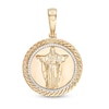 Thumbnail Image 0 of 1/5 CT. T.W. Diamond Open Arm Medallion Necklace Charm in Sterling Silver with 14K Gold