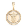 Thumbnail Image 1 of 1/5 CT. T.W. Diamond Open Arm Medallion Necklace Charm in Sterling Silver with 14K Gold