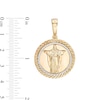 Thumbnail Image 1 of 1/5 CT. T.W. Diamond Open Arm Medallion Necklace Charm in Sterling Silver with 14K Gold