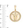 Thumbnail Image 1 of 1/5 CT. T.W. Diamond Open Arm Medallion Necklace Charm in Sterling Silver with 14K Gold