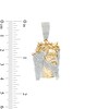 Thumbnail Image 2 of 1/20 CT. T.W. Diamond Jesus Crown Necklace Charm in Sterling Silver with 14K Gold Plate