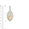 Thumbnail Image 2 of 1/20 CT. T.W. Diamond Mother Mary Necklace Charm in Sterling Silver with 14K Gold Plate