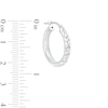 Thumbnail Image 1 of 15mm Diamond-Cut Hinged Hoop Earrings in Hollow Sterling Silver
