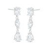 Thumbnail Image 0 of Cubic Zirconia Multi-Stone Dangle Earrings in Solid Sterling Silver
