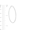 Thumbnail Image 2 of Cubic Zirconia 45mm Round Hinged Hoop Earrings in Solid Sterling Silver