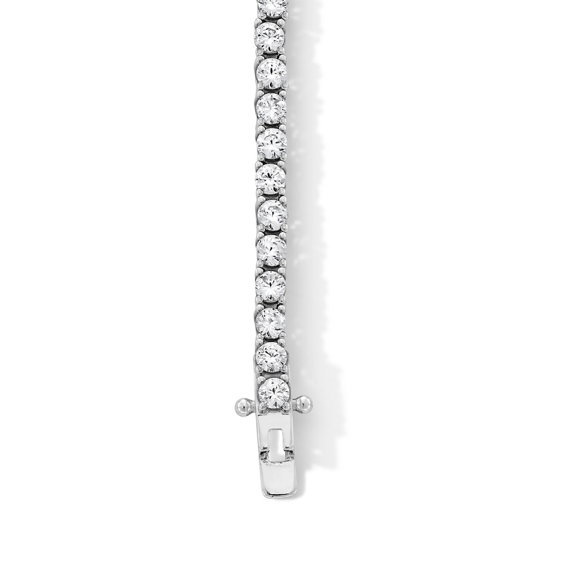 Main Image 3 of Cubic Zirconia Love Tennis Bracelet in Solid Sterling Silver - 7.25"