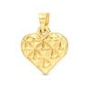 Thumbnail Image 0 of Quilted Heart Necklace Charm in 10K Hollow Gold