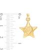 Thumbnail Image 1 of Puffed Star and Heart Necklace Charm in 10K Hollow Gold