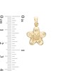 Thumbnail Image 1 of Puffed Flower Necklace Charm in 10K Hollow Gold