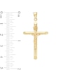 Thumbnail Image 1 of Medium Crucifix Necklace Charm in 10K Hollow Gold