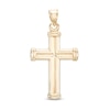 Thumbnail Image 1 of Defined Cross Necklace Charm in 10K Hollow Gold