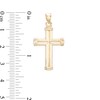 Thumbnail Image 2 of Defined Cross Necklace Charm in 10K Hollow Gold