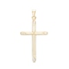 Thumbnail Image 0 of ​​​​​​​Small Tube Cross Necklace Charm in 10K Hollow Gold