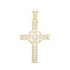 Thumbnail Image 0 of Cubic Zirconia Celtic Cross Necklace Charm in 10K Gold