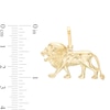 Thumbnail Image 1 of Lion Profile Necklace Charm in 10K Hollow Gold