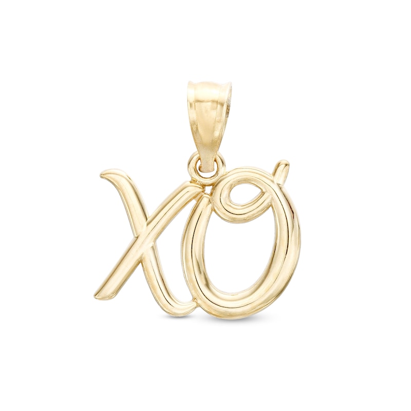 XO Necklace Charm in 10K Gold