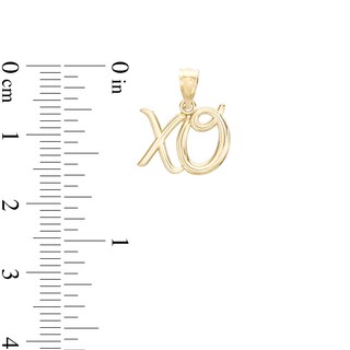 XO Necklace Charm in 10K Gold