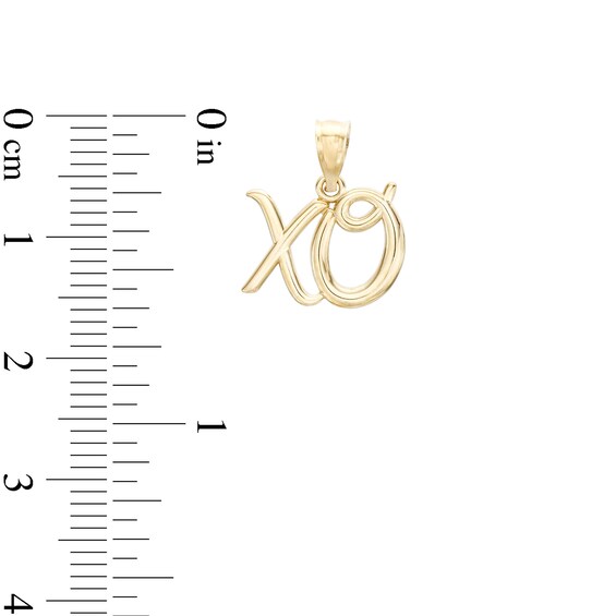 XO Necklace Charm in 10K Gold