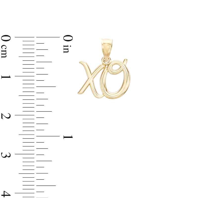 XO Necklace Charm in 10K Gold