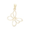 Thumbnail Image 0 of Small Butterfly Outline Necklace Charm in 10K Gold