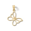 Thumbnail Image 0 of Small Butterfly Outline Necklace Charm in 10K Gold