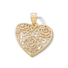 Thumbnail Image 0 of Filigree Flower Heart Necklace Charm in 10K Gold