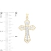 Thumbnail Image 1 of Filigree Crucifix Necklace Charm in 10K Two-Tone Gold