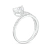 Thumbnail Image 2 of Cubic Zirconia Heart Wrap Ring in Solid Sterling Silver - Size 7