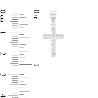 Sterling Silver CZ Small Cross Necklace Charm