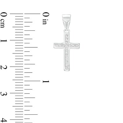 Sterling Silver CZ Small Cross Necklace Charm