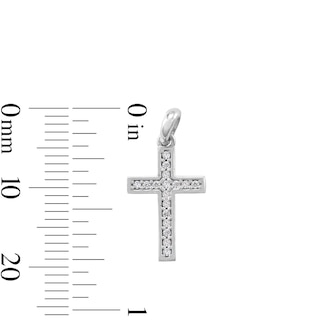 Sterling Silver CZ Small Cross Charm