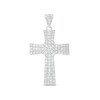 Thumbnail Image 1 of Cubic Zirconia Rope X Cross Necklace Charm in Sterling Silver
