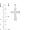 Thumbnail Image 2 of Cubic Zirconia Rope X Cross Necklace Charm in Sterling Silver