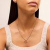 Thumbnail Image 2 of Cubic Zirconia Big and Little Heart Necklace Charm in Sterling Silver