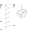 Thumbnail Image 1 of Cubic Zirconia Love Heart Necklace Charm in Sterling Silver