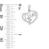 Thumbnail Image 4 of Cubic Zirconia Love Heart Necklace Charm in Sterling Silver