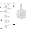Thumbnail Image 2 of Cubic Zirconia Round Cluster Necklace Charm in Sterling Silver