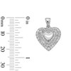 Thumbnail Image 4 of Cubic Zirconia Small Heart Necklace Charm in Sterling Silver