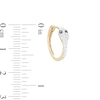 Thumbnail Image 1 of ​​​​​​​1/5 CT. T.W. Diamond Snake Huggie Hoops in Sterling Silver with 14K Gold Plate