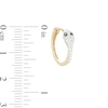 Thumbnail Image 2 of ​​​​​​​1/5 CT. T.W. Diamond Snake Huggie Hoops in Sterling Silver with 14K Gold Plate