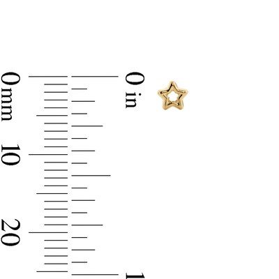 10K Gold Moon and Star Stud Set