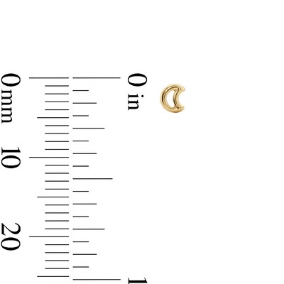 10K Gold Moon and Star Stud Set
